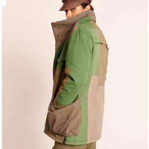NWT One Teaspoon Patchwork Utility Defender Coat Jacket In Khaki